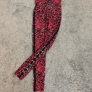 Cyclebar Hot Pink Cheetah Leggins
